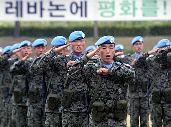 韩国将向黎巴嫩派出维和部队(组图)